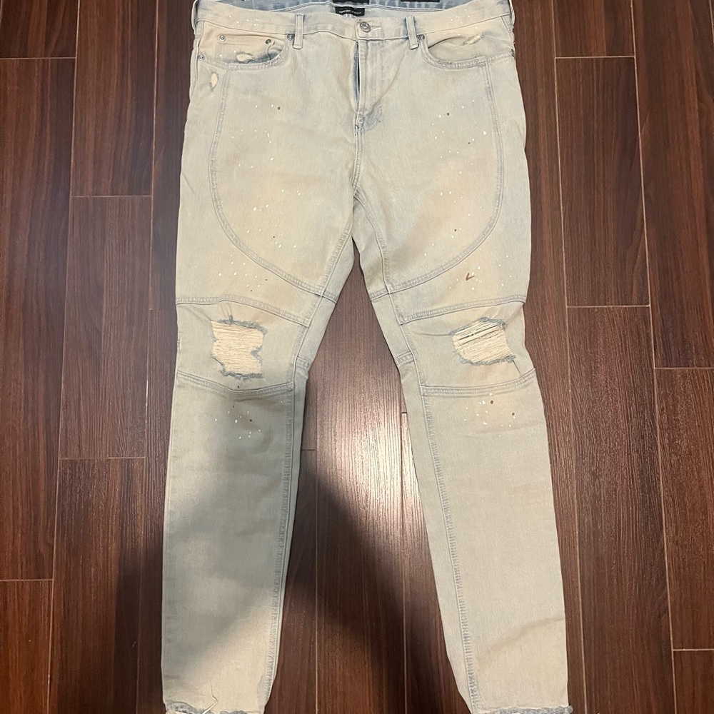 PacSun Gray Skinny Jeans Distressed Fit